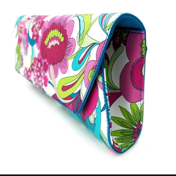 Trina Turk Floral Lilly pastel printed tote bag clutch evening bag, Pink NWT - Picture 3 of 11